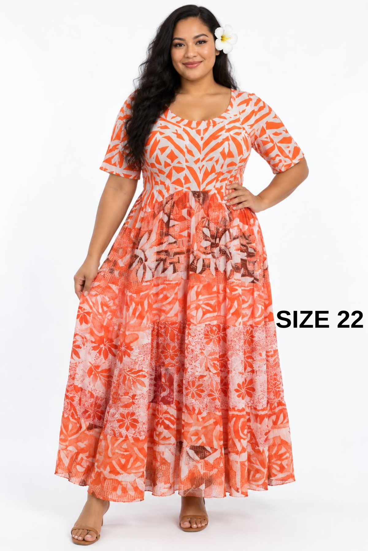 Orange Layered Dress Size 22