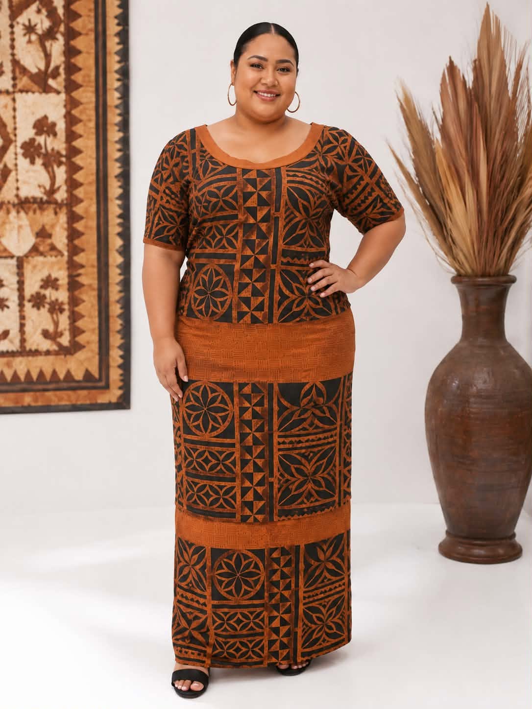 BROWN & BLACK PULETASI SIZE 22