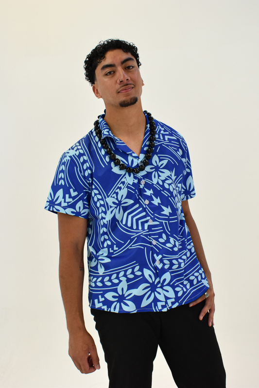 MANU SHIRT - COLLARED MEN'S SHIRT - BLUE