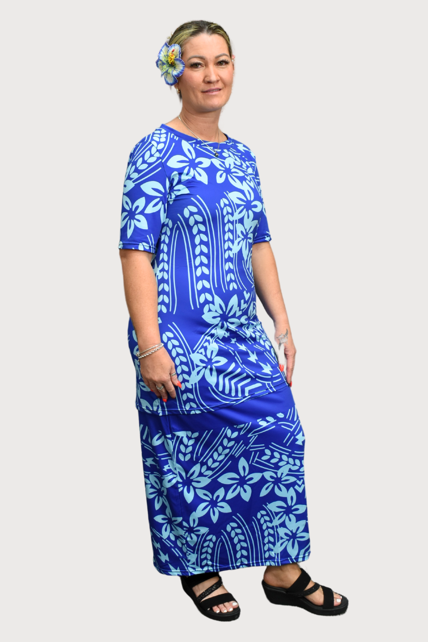 MAMANA PULETASI - TWO PIECE STYLE - BLUE
