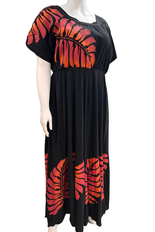 BLACK AND RED HIGHWAISTED DRESS - SIZE 26