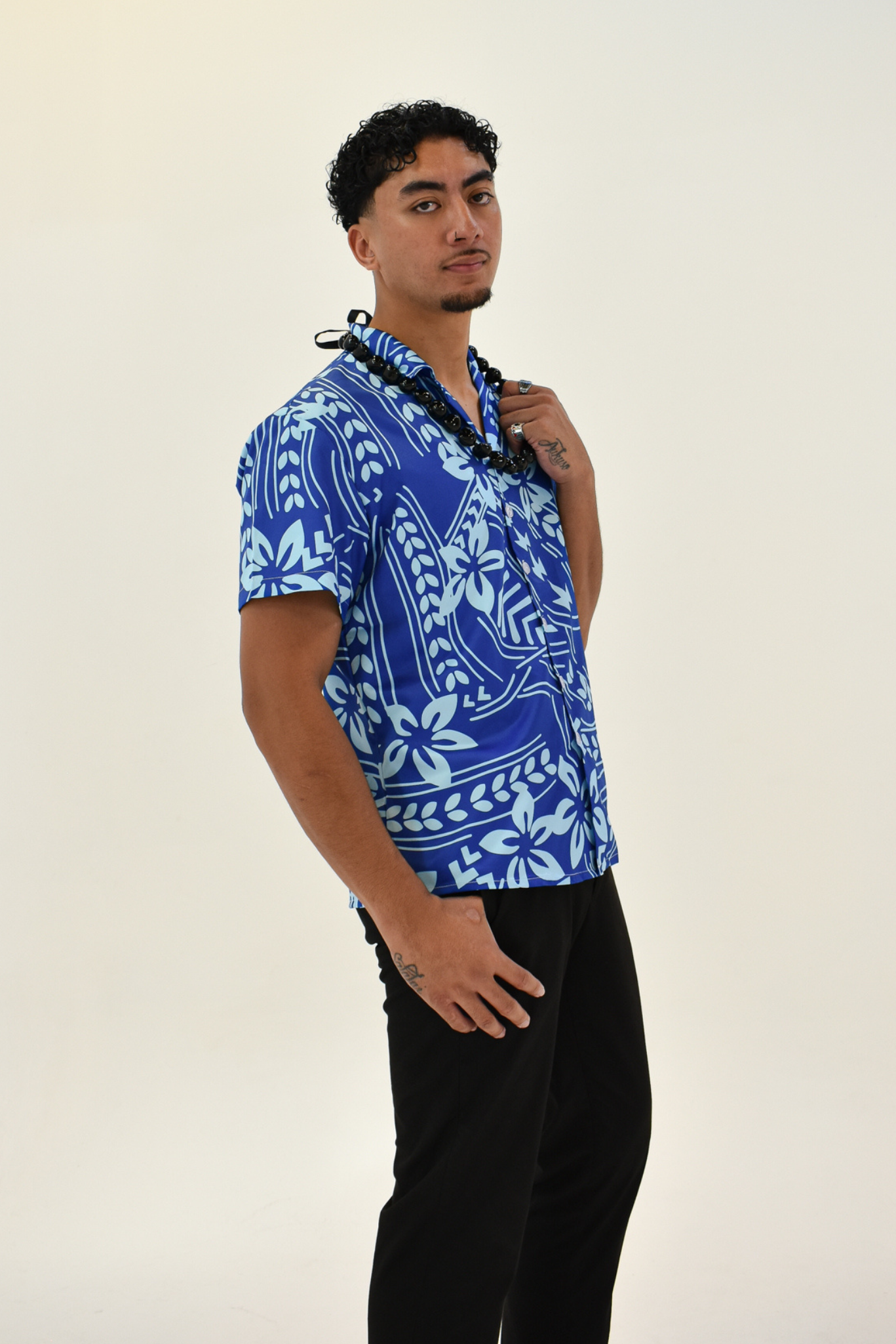 MANU SHIRT - COLLARED MEN'S SHIRT - BLUE