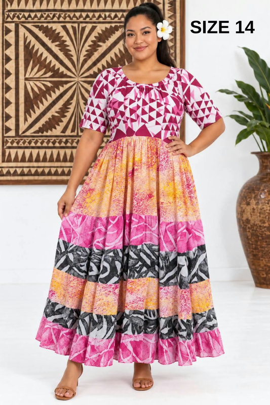 Pink Layered Dress Size 14