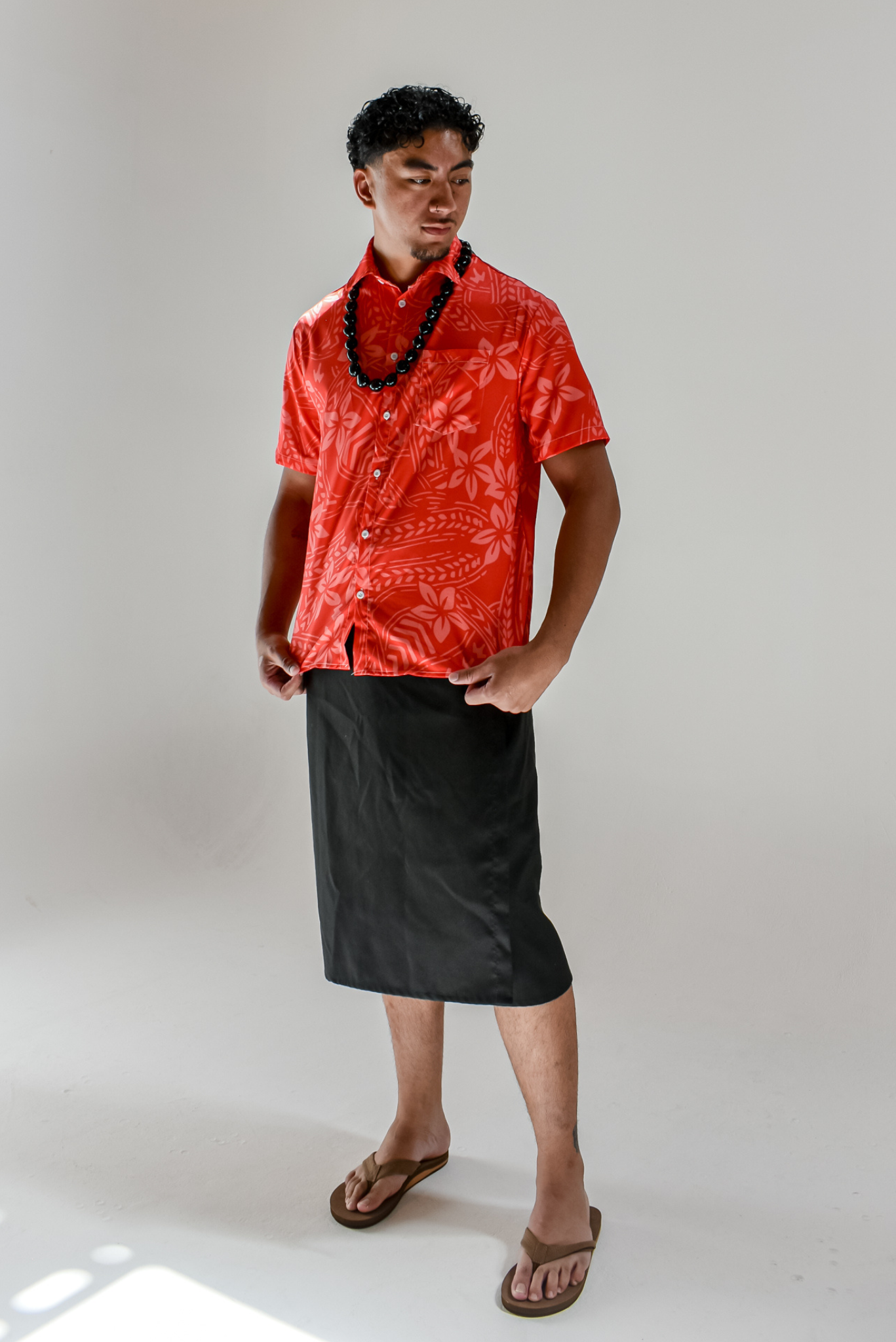 MANU SHIRT - COLLARED MENS SHIRT - RED