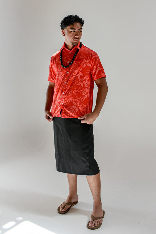 MANU SHIRT - COLLARED MENS SHIRT - RED