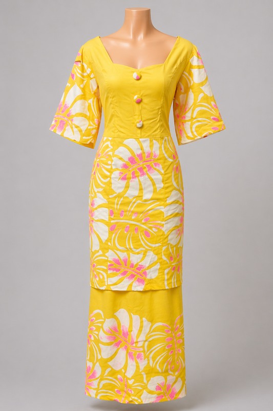 YELLOW ISLAND PULETASI - SIZE 16