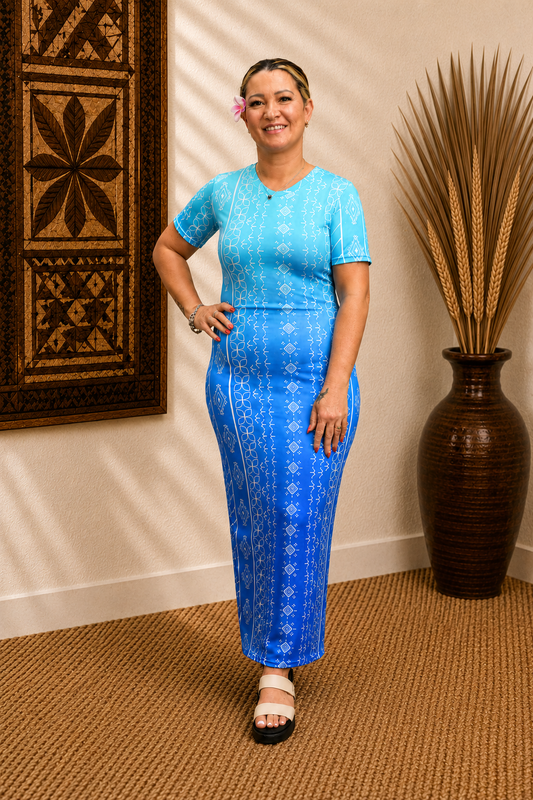 KAILANI DRESS - BODYCON - OMBRE BLUE