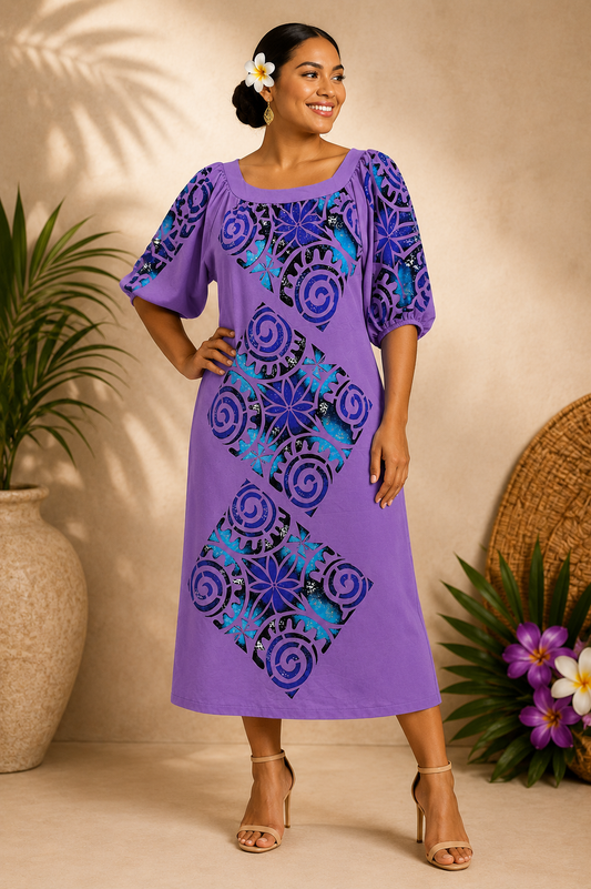 purple island dress Island Reverie Satin Maxi Dress Purple