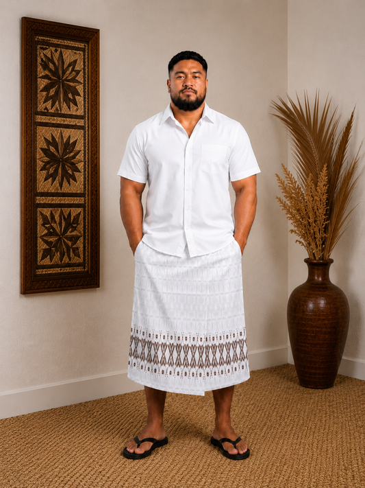 (PRE-ORDER) MENS IE FAITAGA - WHITE & GREY
