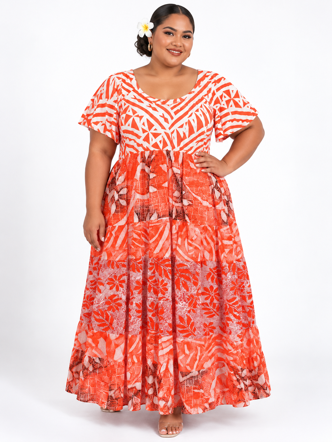Orange Layered Dress Size 22