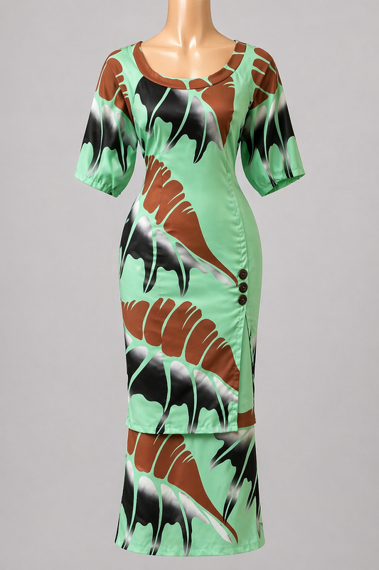 MINT & BLACK PULETASI - SIZE 22