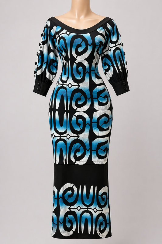 BLACK & BLUE PULETASI SIZE 18