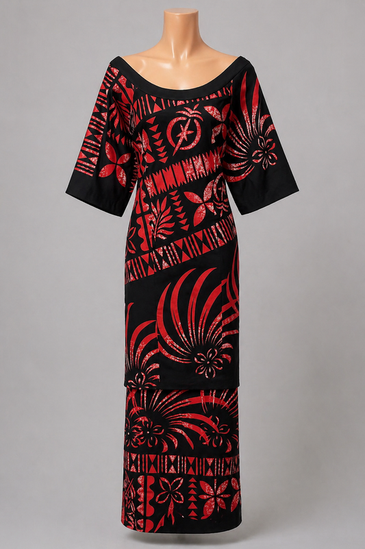 BLACK & RED PULETASI - SIZE 20