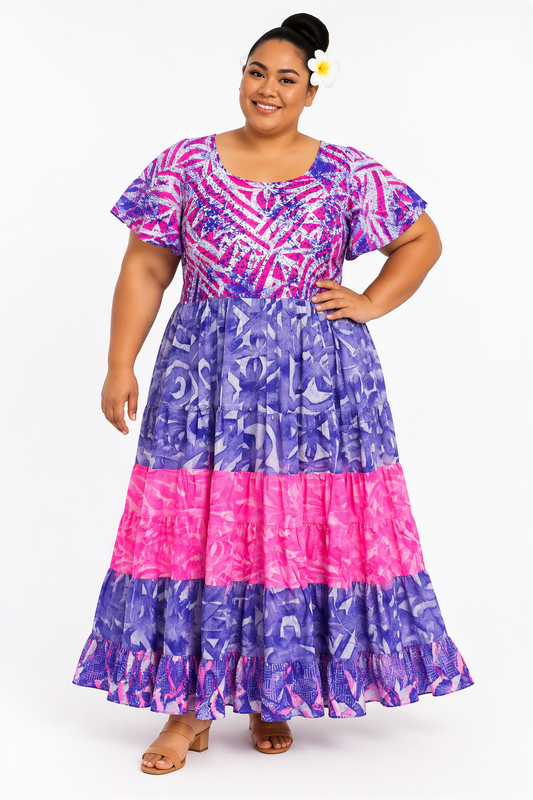 Pink & Purple Layered Dress Size 20