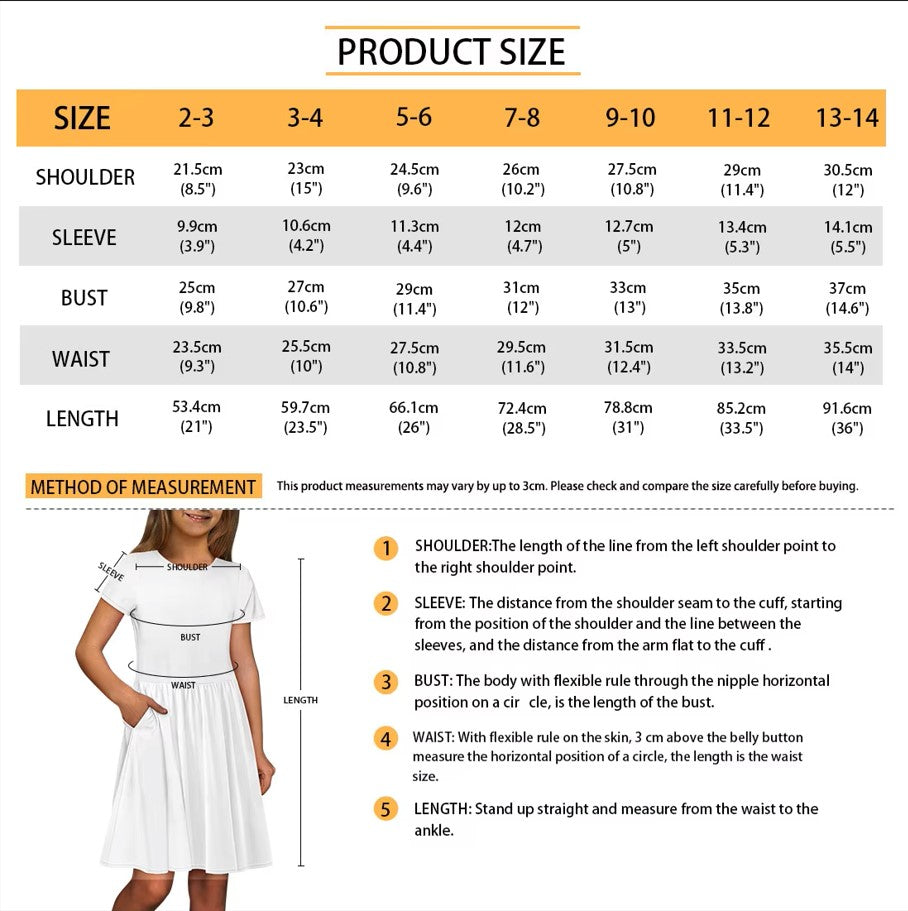 LILO GIRLS DRESS - MIDI FLOWY DRESS W/POCKETS - WHITE 1