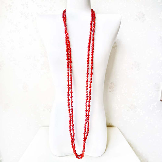 WOMEN'S RED ULA LOPA STRAND NECKLACE