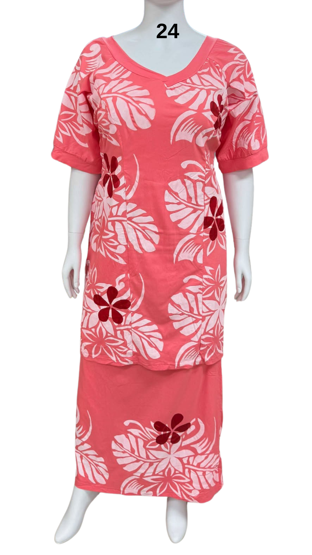 LIGHT PINK FLORAL PULETASI - SIZE 24