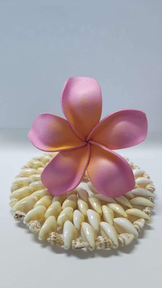 Pink & yellow Frangipani Sei