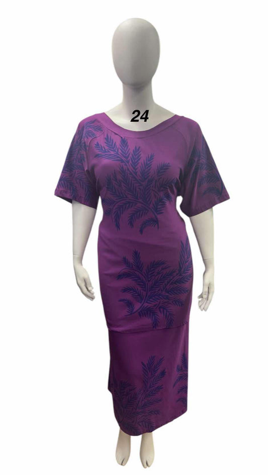 MIDNIGHT PURPLE ,ROUND NECK PULETASI - SIZE 24