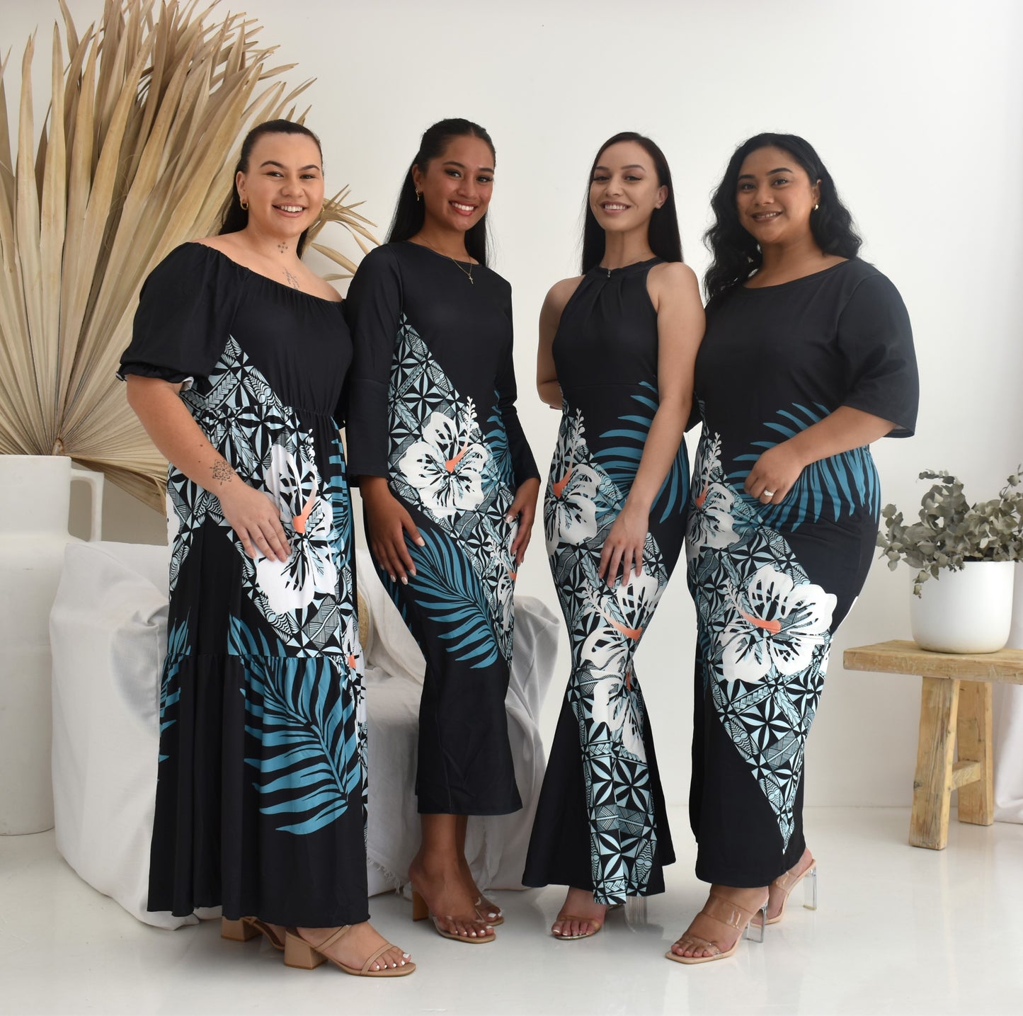 (PRE-ORDER) JASMINE DRESS - HALTER MAXI DRESS - BLACK & BLUE