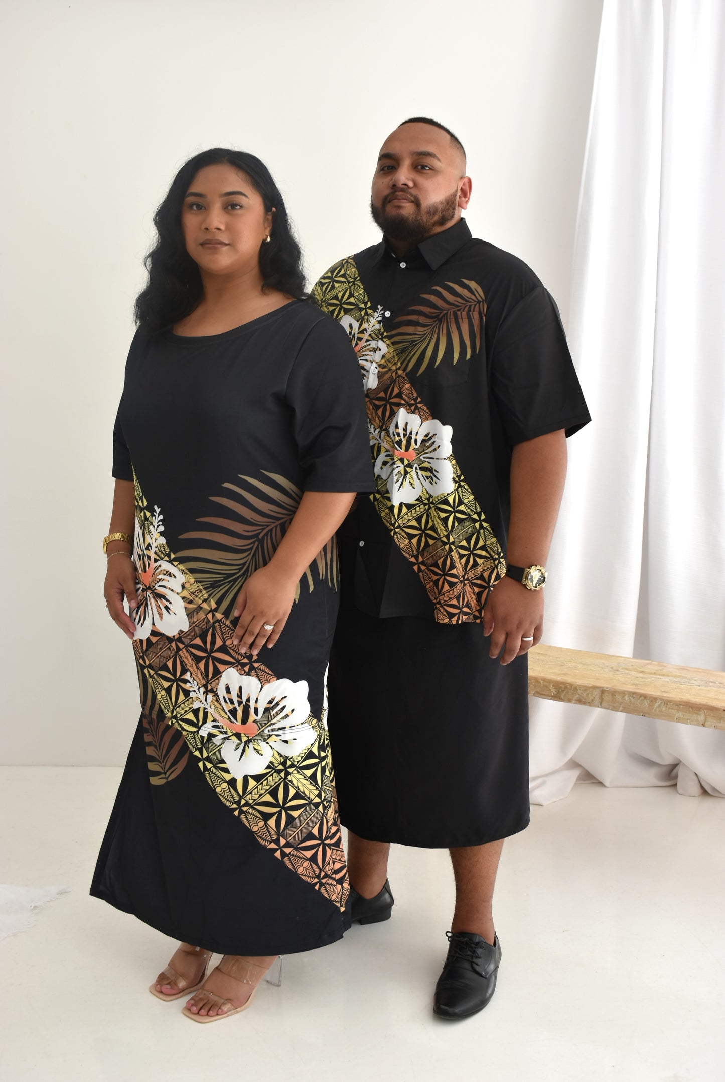 (PRE-ORDER) TANIA PULETASI - TWO PIECE OUTFIT - BLACK & GOLD
