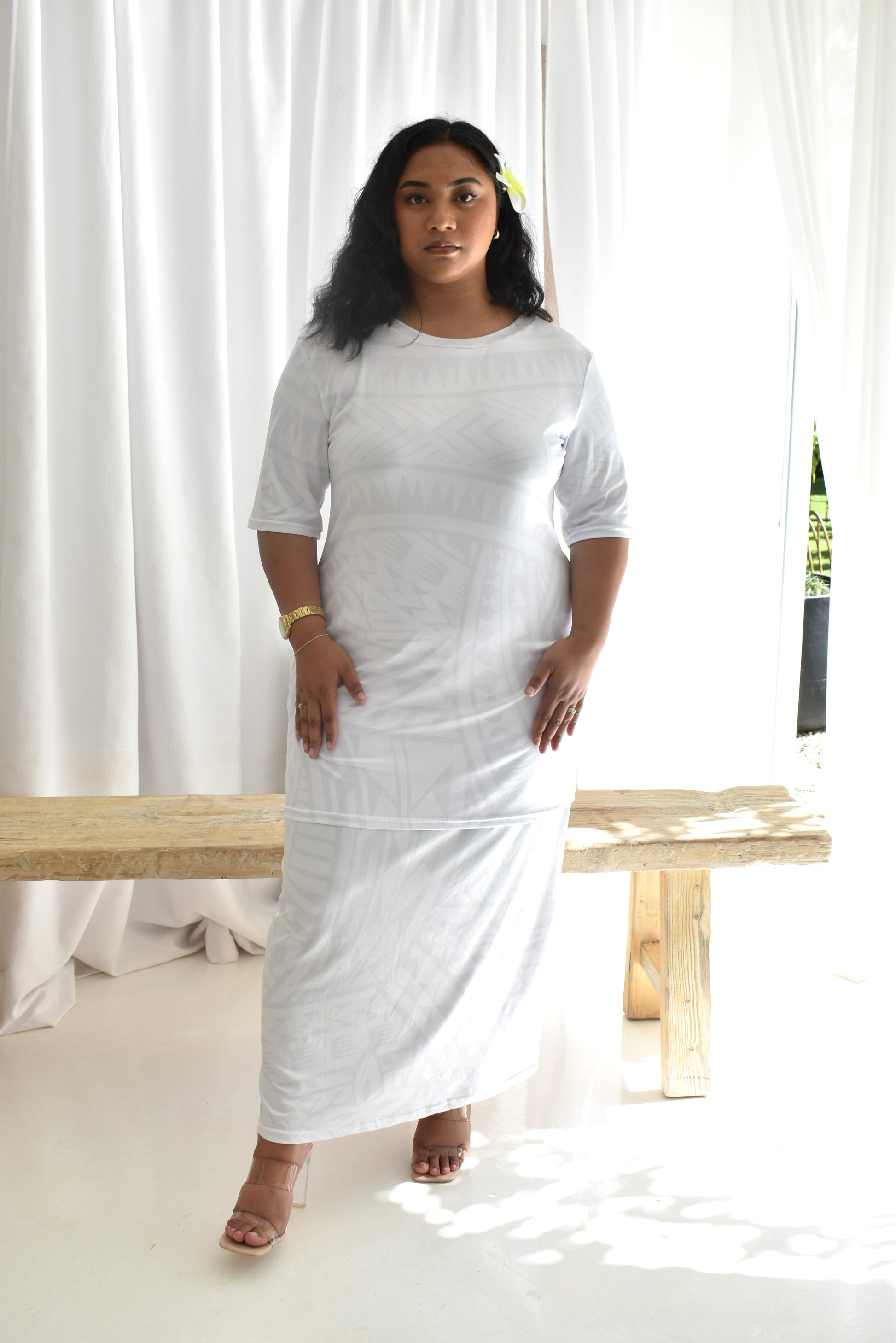 RIMA PULETASI - TWO PIECE OUTFIT - WHITE