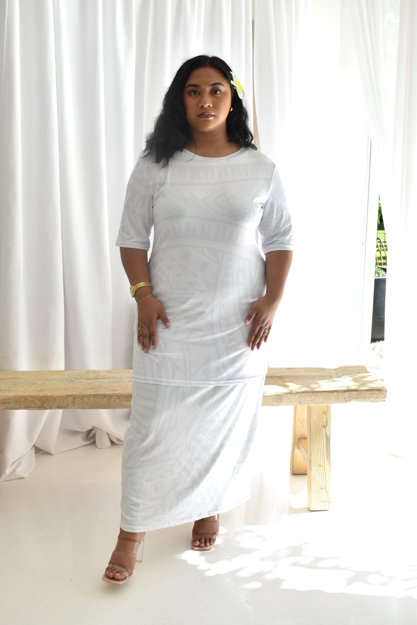 RIMA PULETASI - TWO PIECE OUTFIT - WHITE
