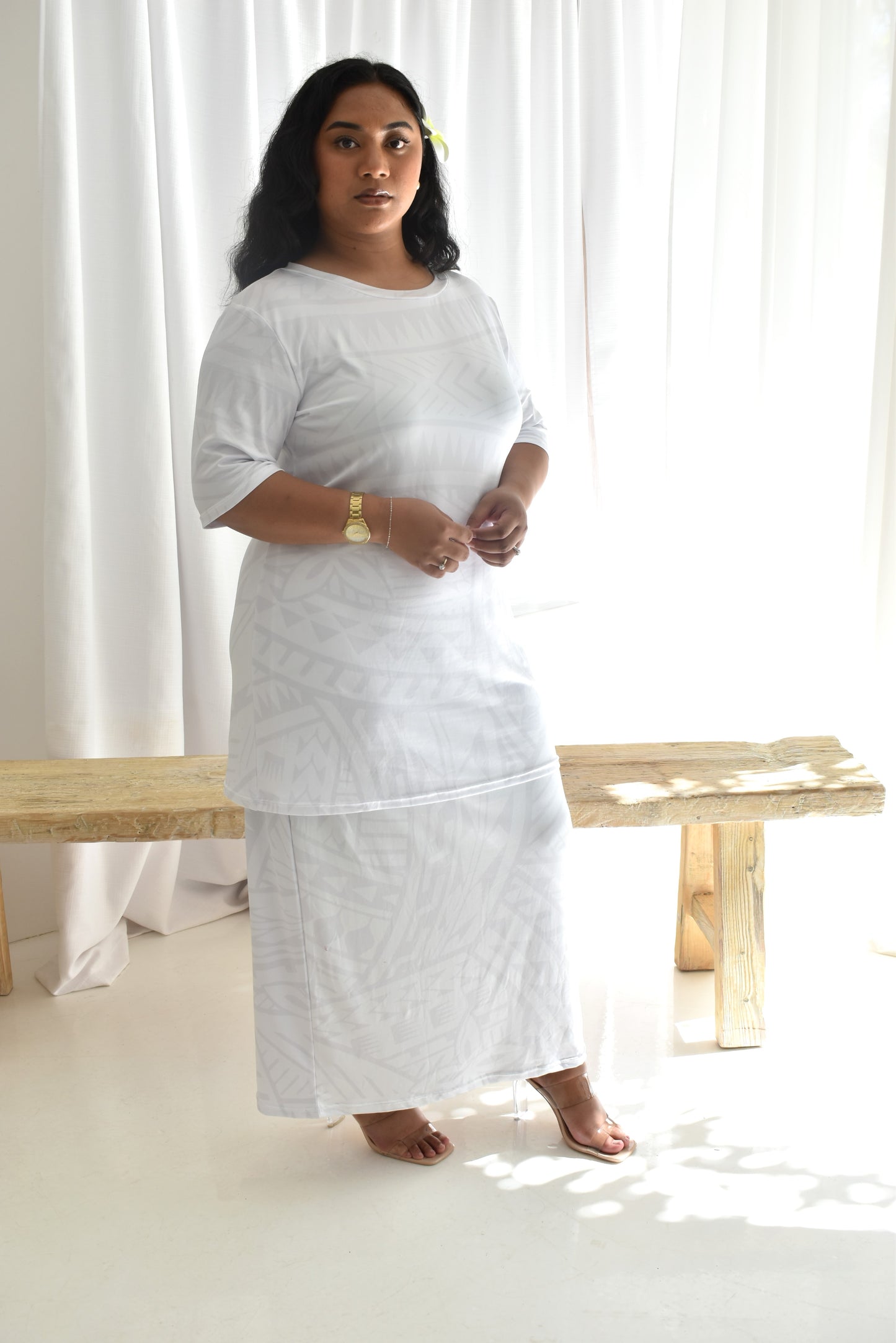 RIMA PULETASI - TWO PIECE OUTFIT - WHITE