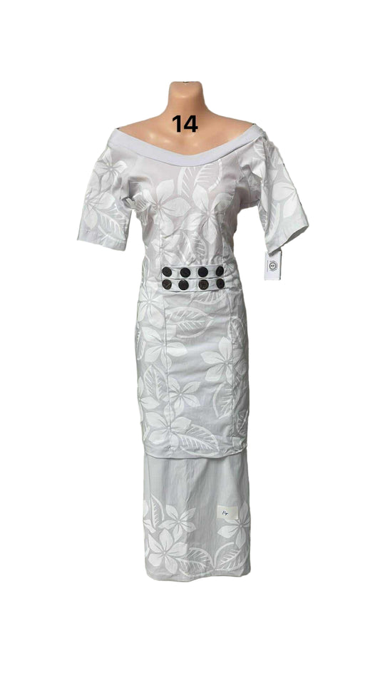 White Puletasi Size 14