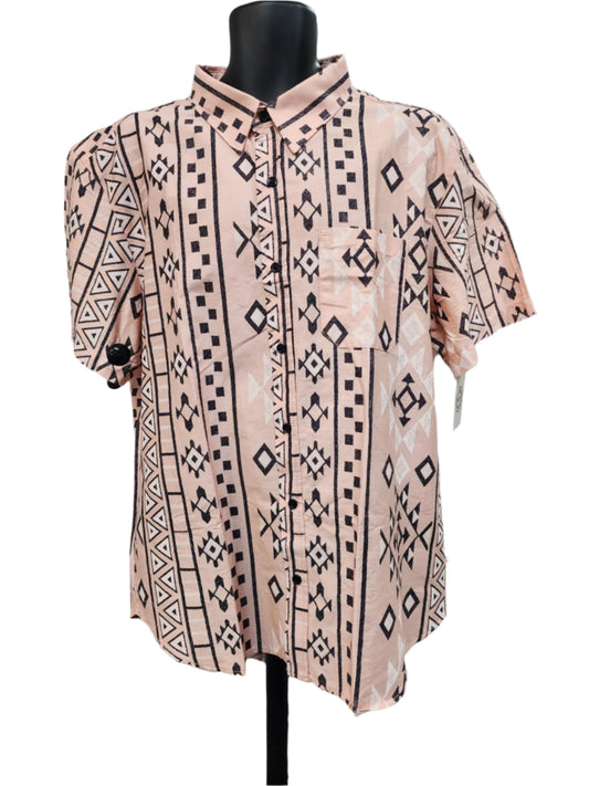 Beige Fijian Collared Men Shirt - Size 2XL
