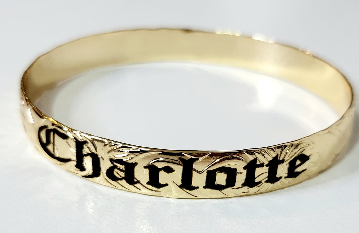 Personalised Name on Gold-filled Bangle