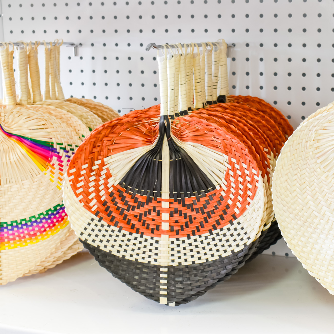 COLOURFUL WOVEN FAN - AVAILABLE IN SETS