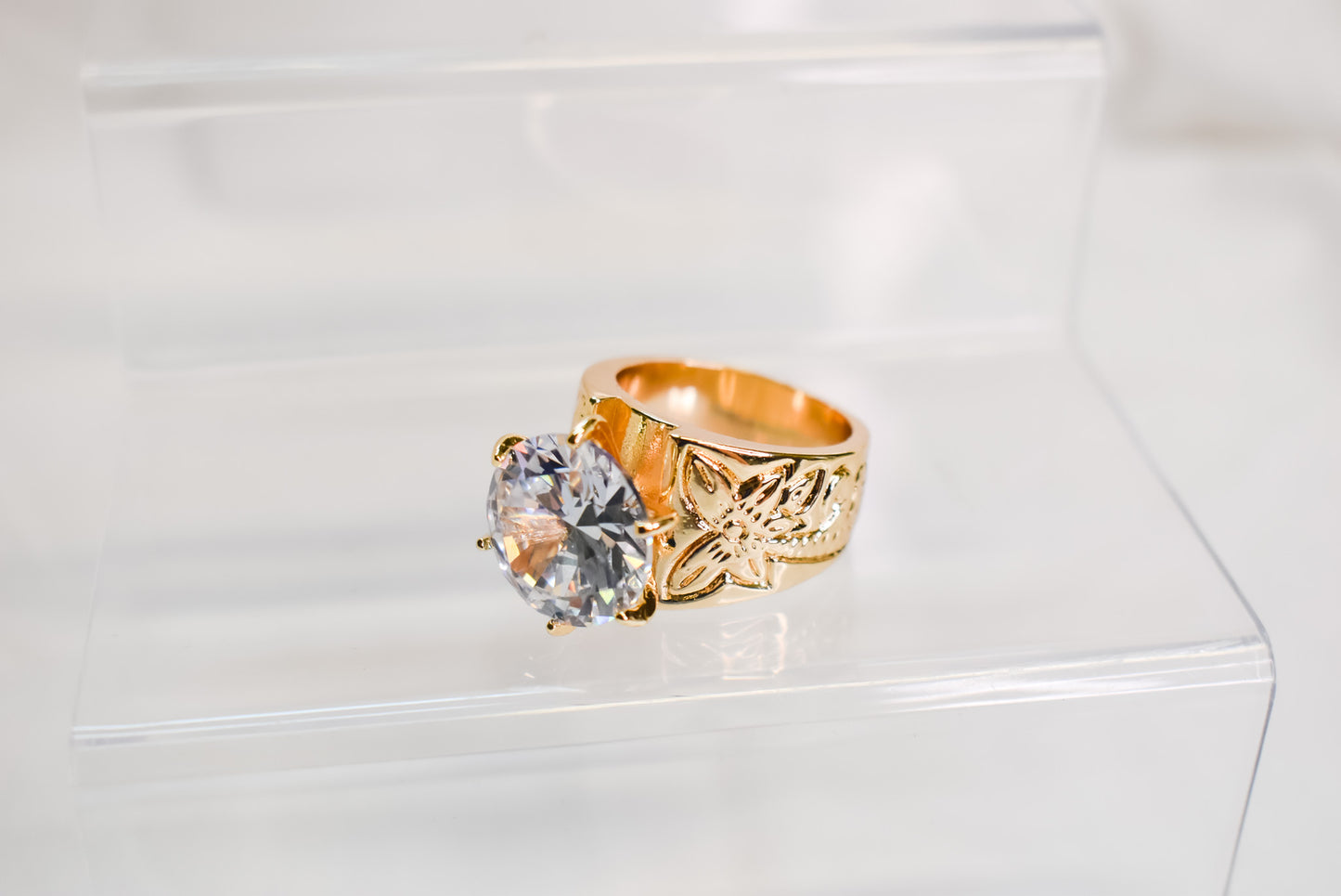 AVAIMOANA - GOLDFILLED CZ DIAMOND RING