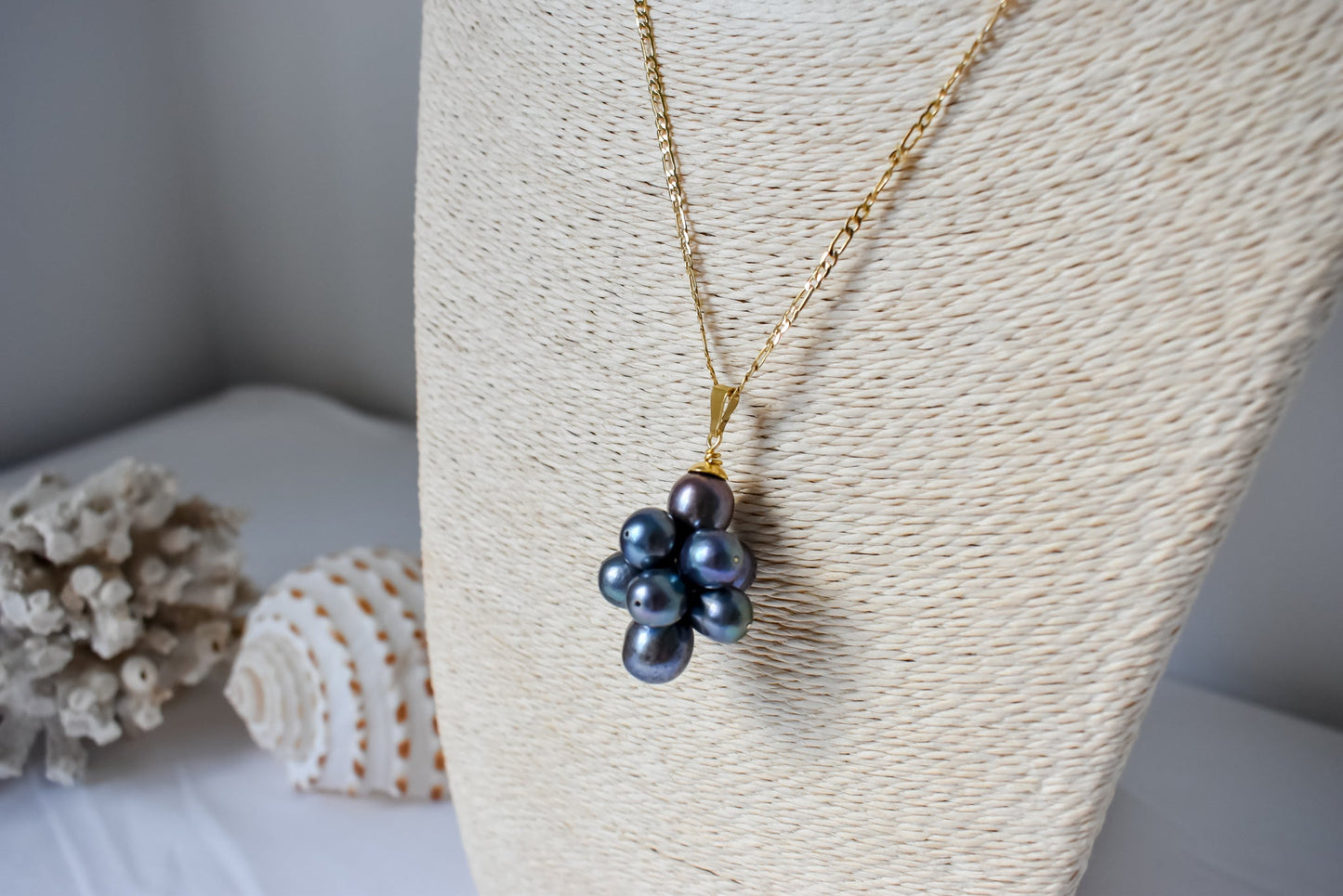 GABRIELLA NECKLACE - Grape Clustered Pearl Necklace