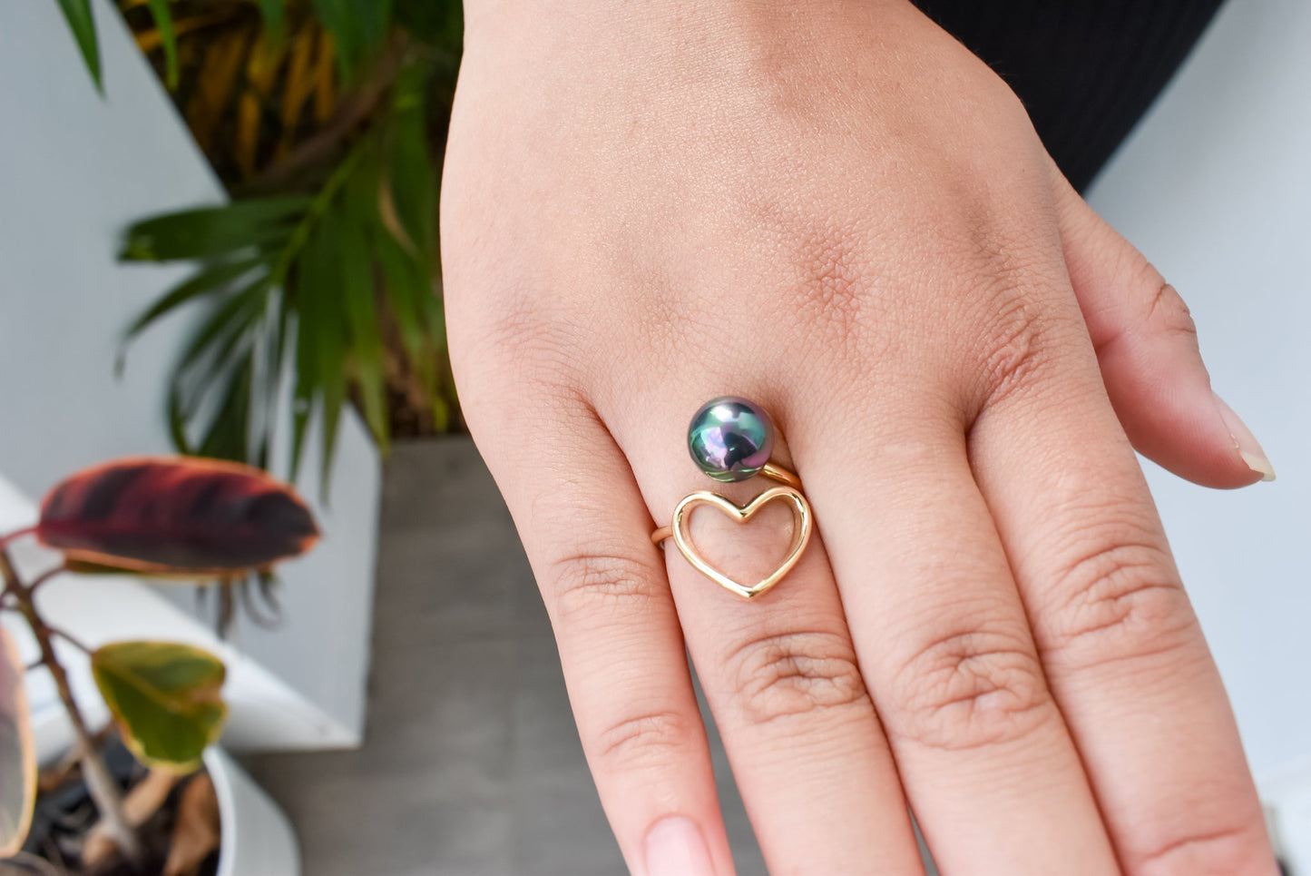 WINNIE - Love Heart Single Pearl Ring - MULTICOLOUR VARIETY - Adjustable