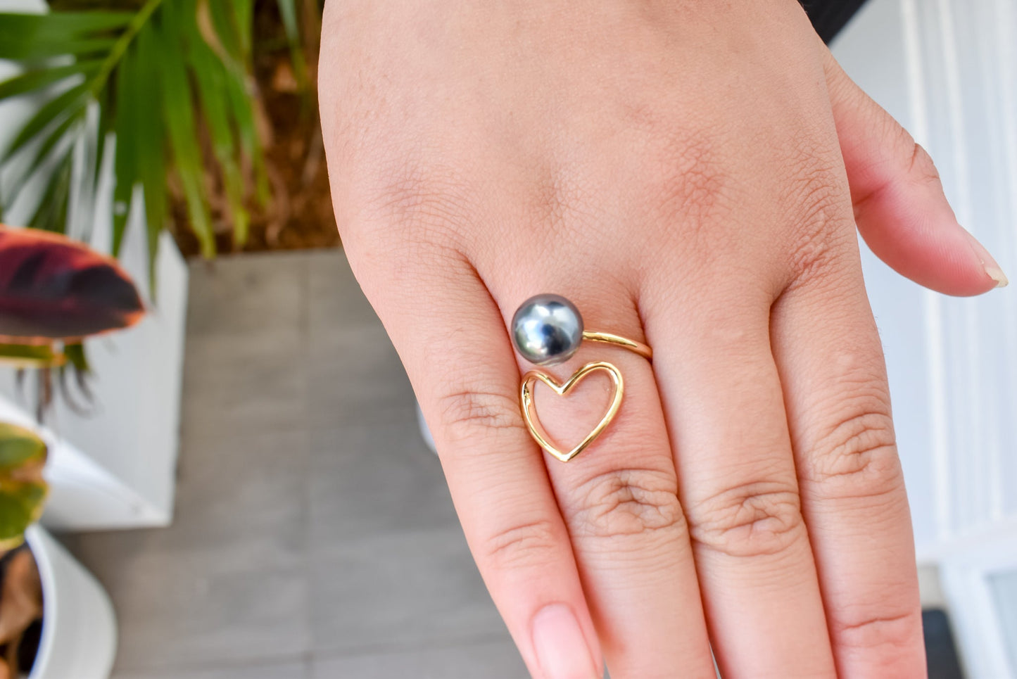 WINNIE - Love Heart Single Pearl Ring - MULTICOLOUR VARIETY - Adjustable