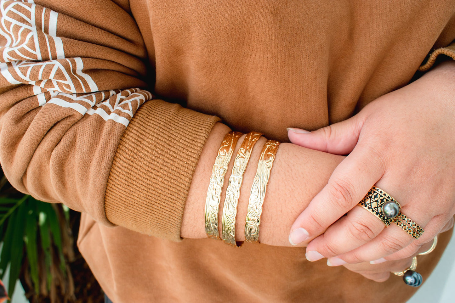 PERINA BANGLE - 925 STERLING SILVER WITH GOLD COLOUR