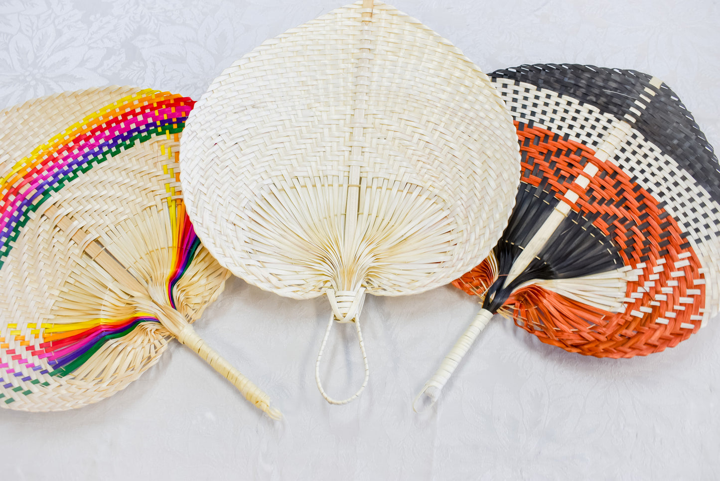 COLOURFUL WOVEN FAN - AVAILABLE IN SETS