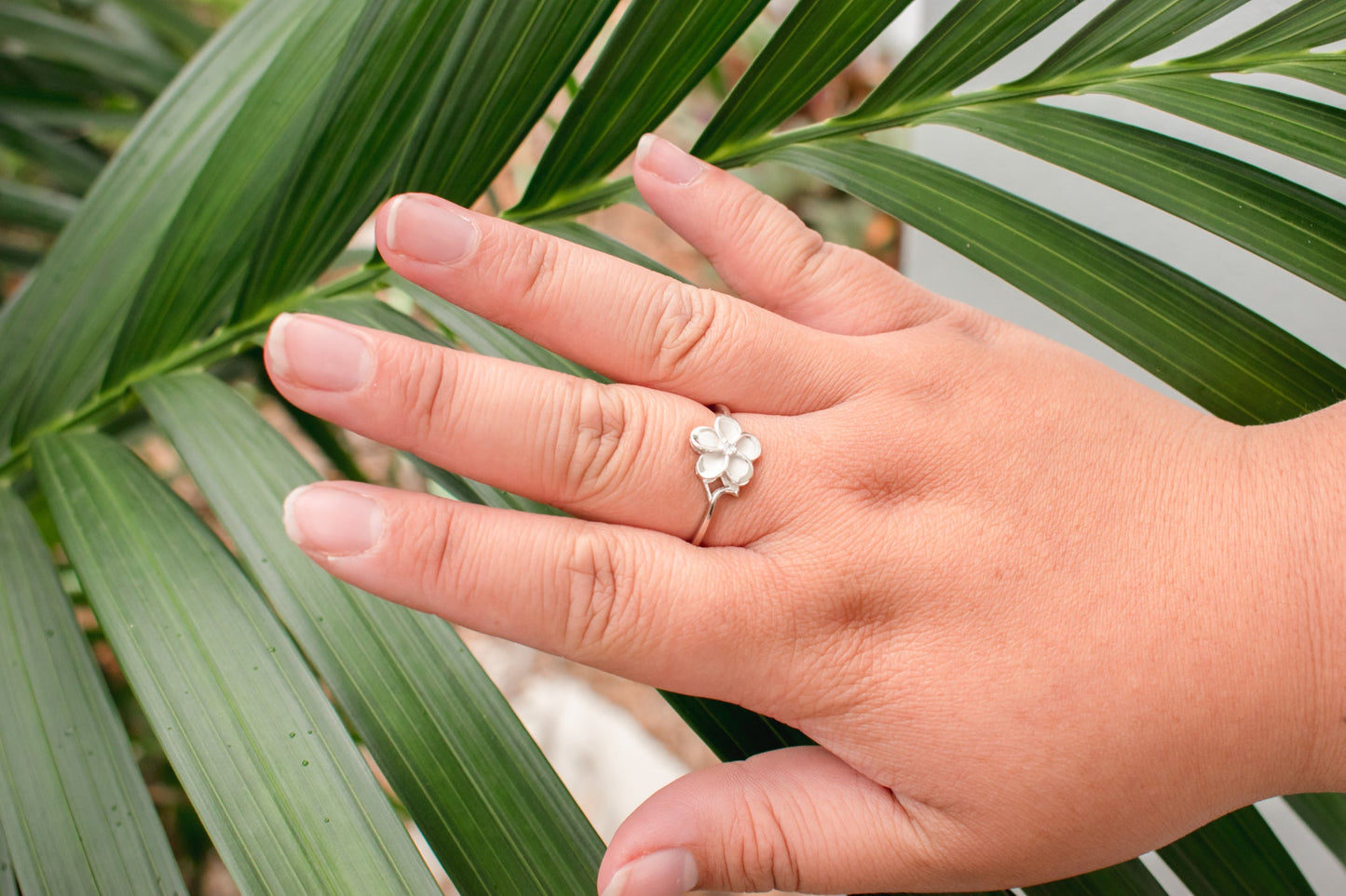 PLUMERIA - Simple Pure 925 Silver Pua Ring Band