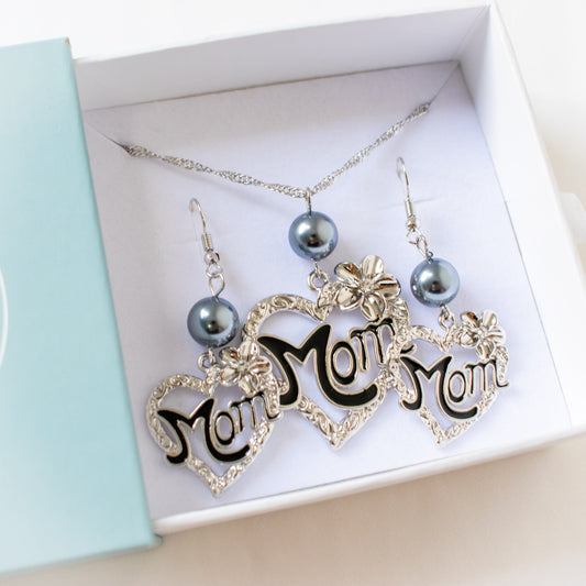 TAYNA SILVER MOM SETS - MULTICOLOUR VARIETY - IN BLACK OR WHITE PEARL