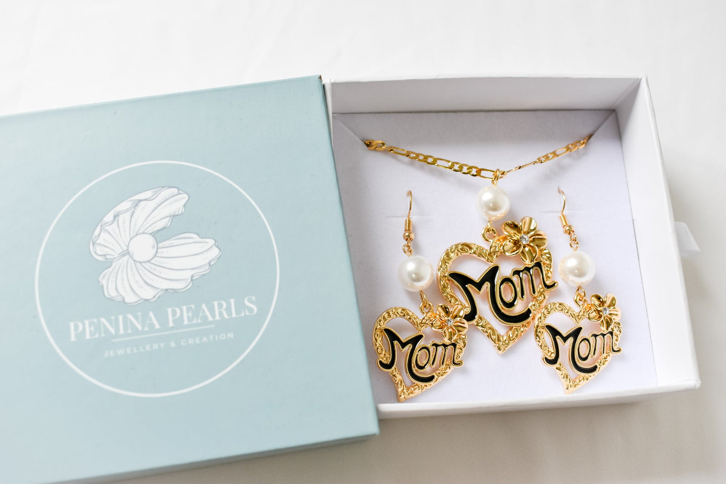TINA #6 - MOM Premium White Shell Pearl Set