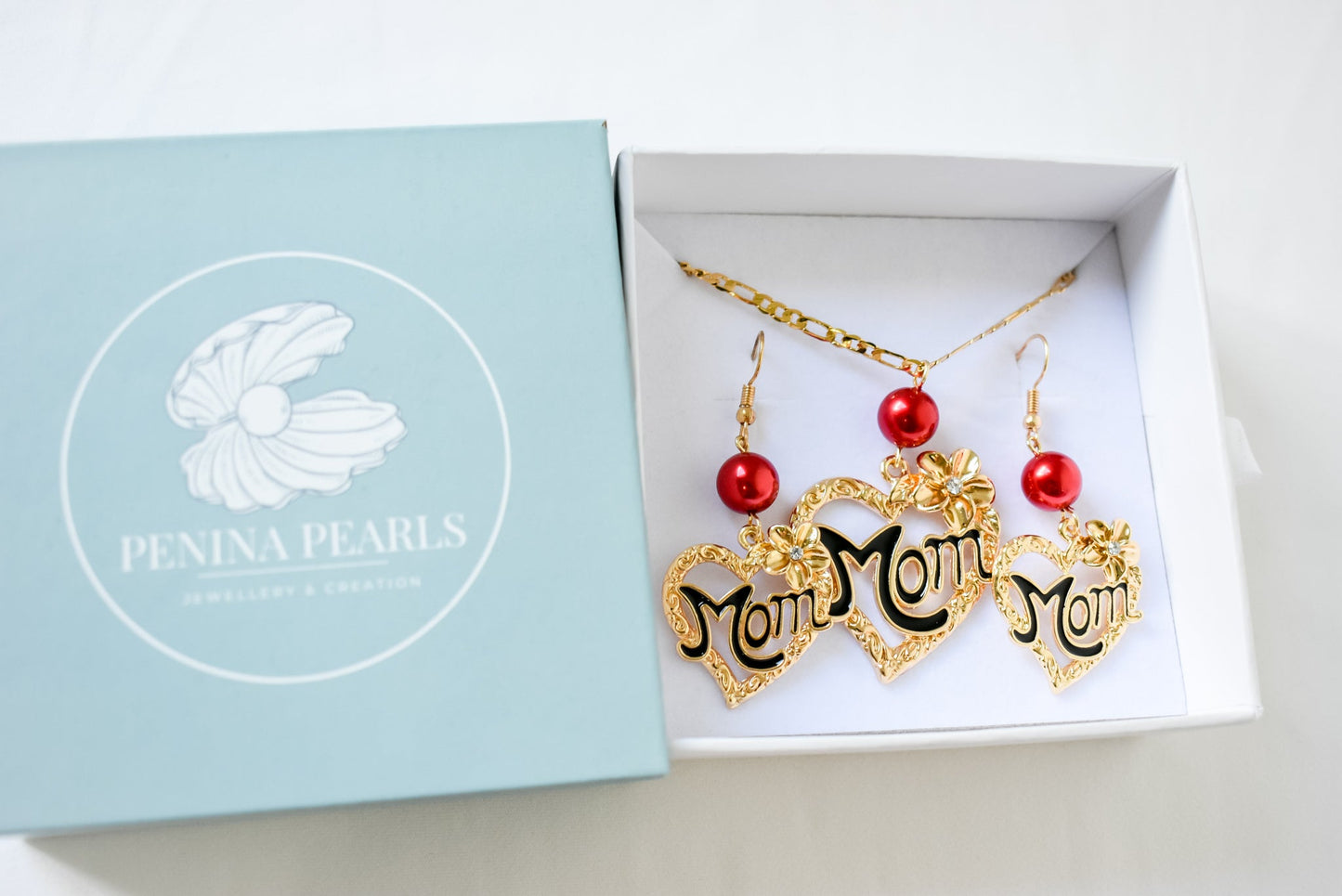 TINA #3 - MOM Premium Red Shell Pearl Set