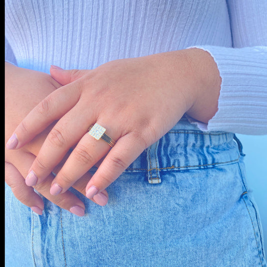 MASINA - CZ Diamond Tribal Engraved Ring