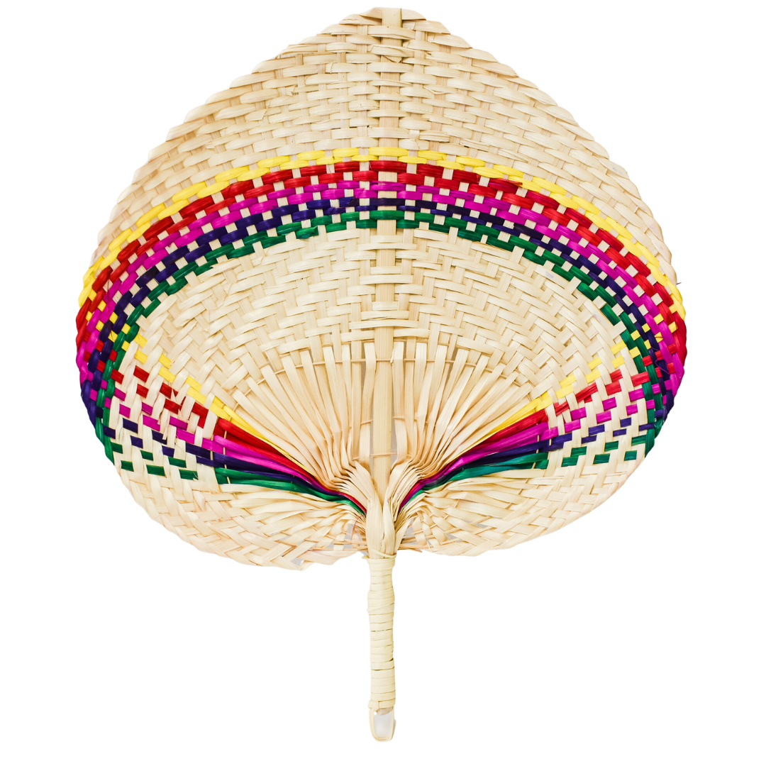 COLOURFUL WOVEN FAN - AVAILABLE IN SETS