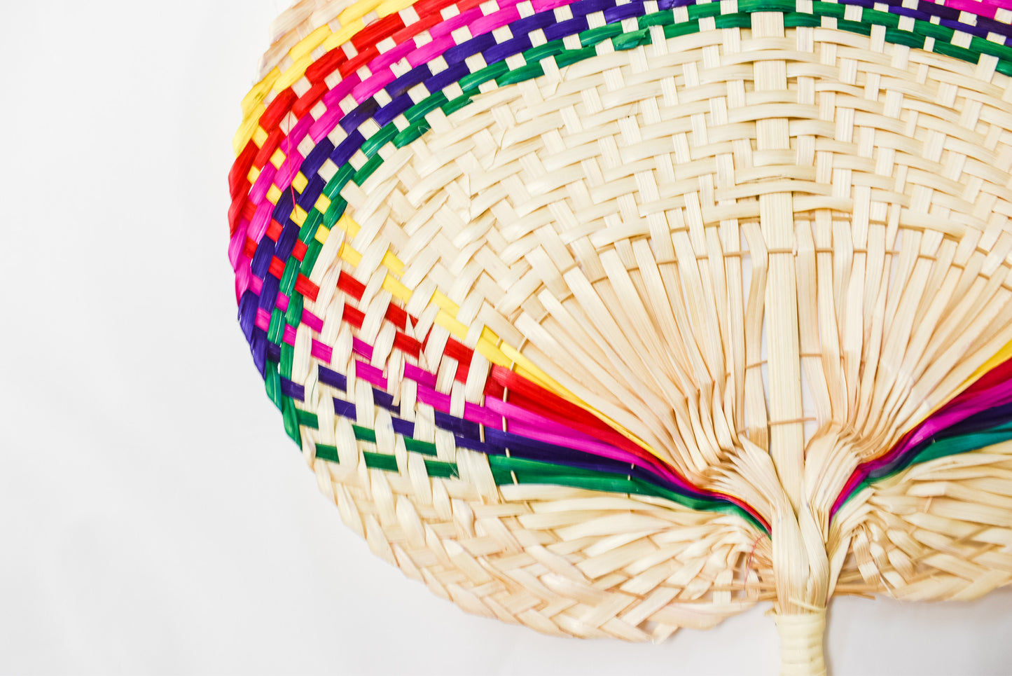 COLOURFUL WOVEN FAN - AVAILABLE IN SETS
