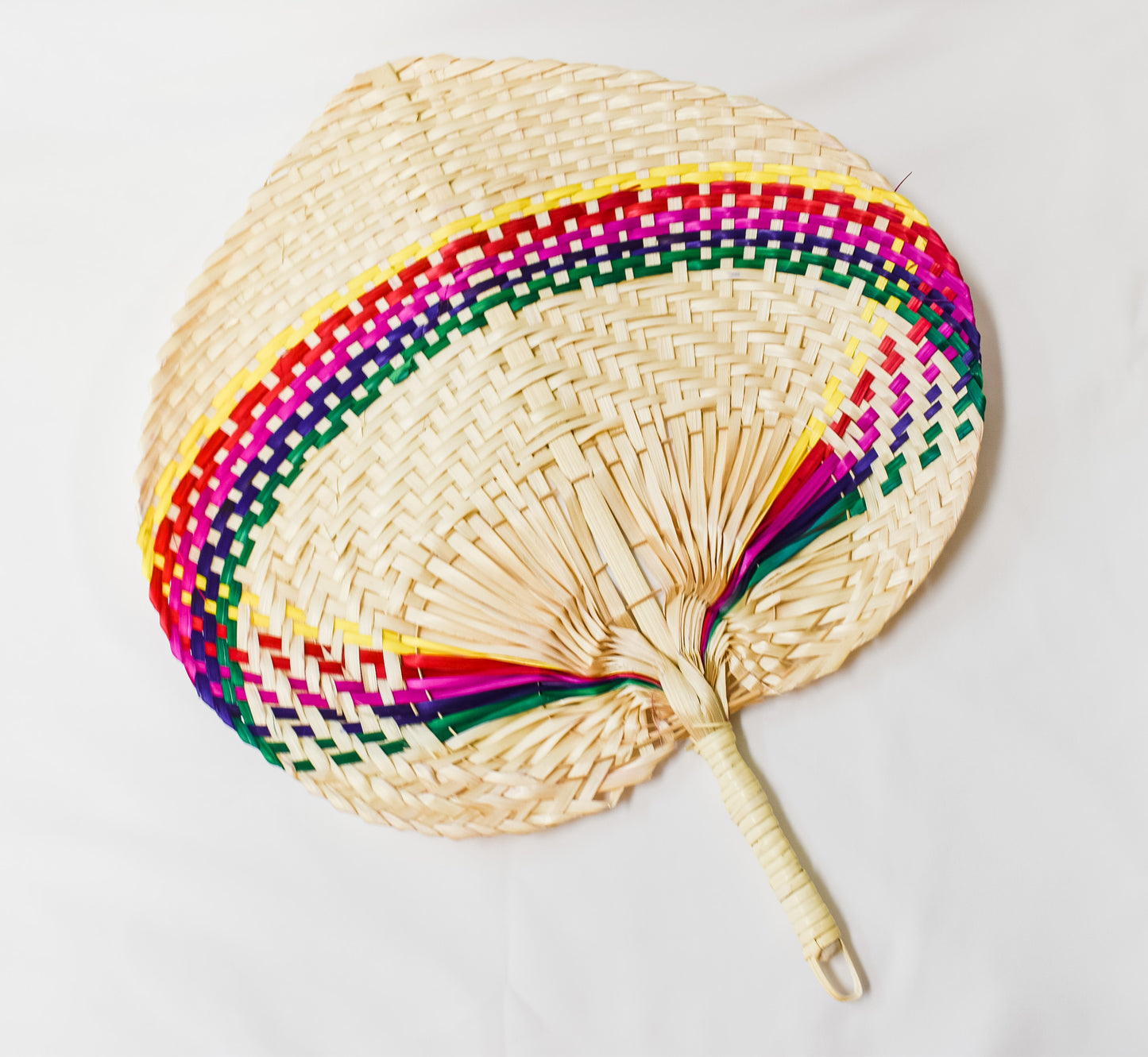 COLOURFUL WOVEN FAN - AVAILABLE IN SETS